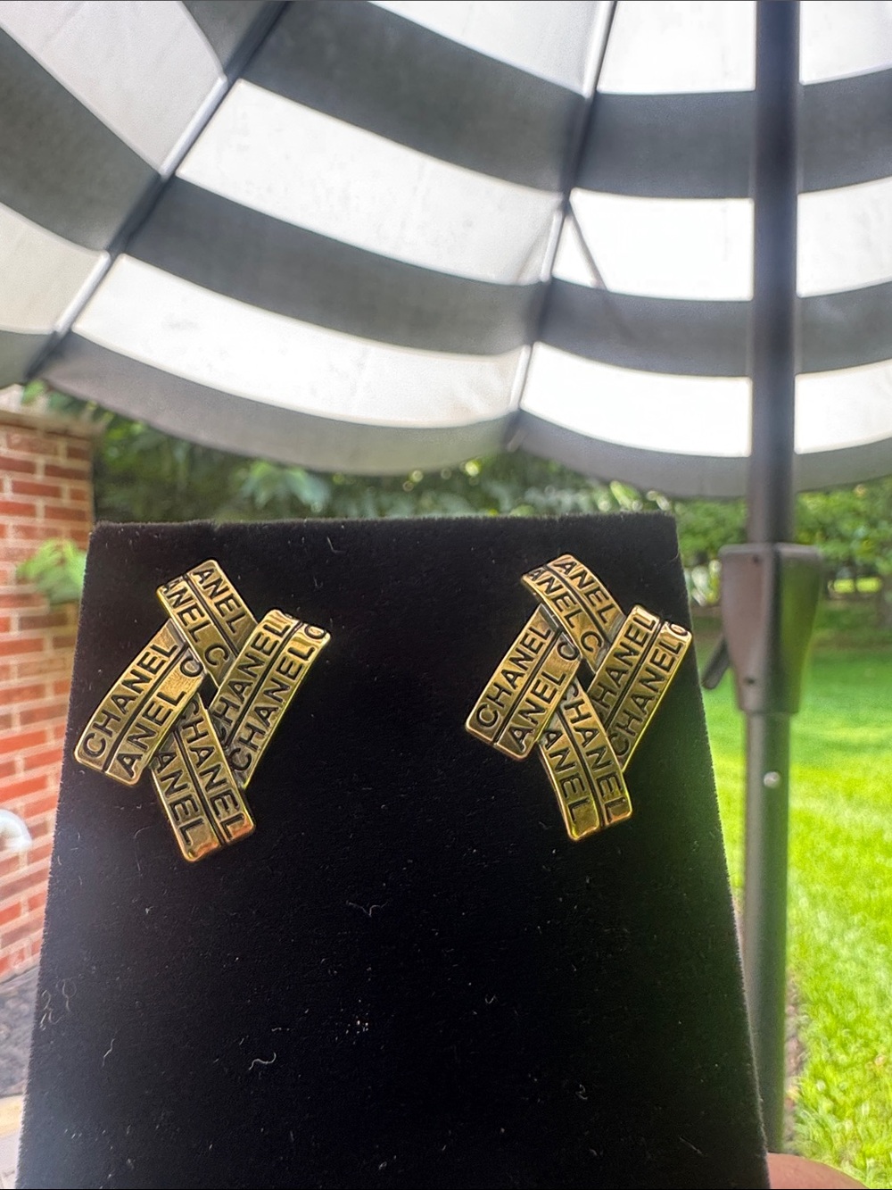 Earrings  Gold-Tone Interlocking Logo stud Earrings
